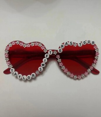 Taylor Swift Eras Tour Concert Heart Sun Glasses Merch Heart Glasses