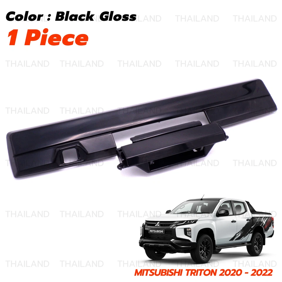 Manija de puerta de puerta trasera negra + orificio de cámara para Mitsubishi L200 Triton 2020 2022 Foto 2 de 4