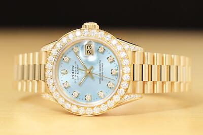 こん♪ ROLEX LADIES DATEJUST 69178 FACTORY DIAMOND 1.5 CT BEZEL 18K GOLD