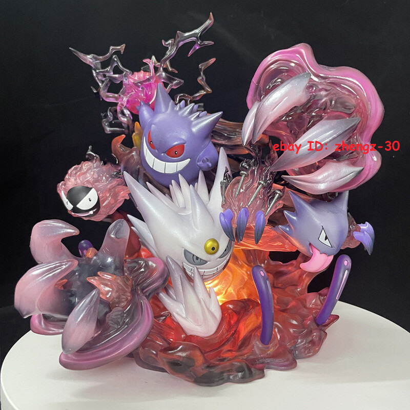 Luminous Gengar Max Evolution Estatua Modelo Figura Blanco Anime Figura Colección