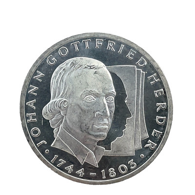 1994 G Germany JOHANN GOTTFRIED HERDER .625 Silver  10 Mark Coin