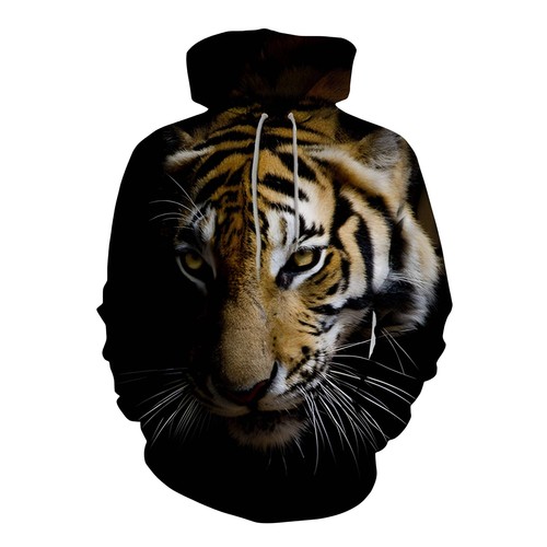 Men's Casual Long Sleeve T-Shirt with Tiger Print Lightweight Pullover for Youth - 第 21/48 張圖片