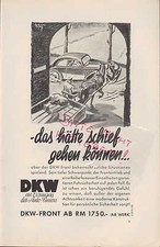CHEMNITZ, Werbung 1936, DKW-Front ein Erzeugnis der AUTO-UNION