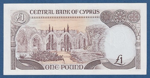 CHIPRE / CYPRUS -- 1 POUND ( 1.3.1994 ) -- SC- / aUNC -- PREFIX AX -- PICK 53c . - Picture 2 of 2