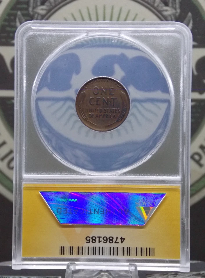 1914 "D" Lincoln WHEAT Cent 1c ANACS VF20 Details #185 Very Fine *KEY* ECC&C Inc - Image 4 of 4