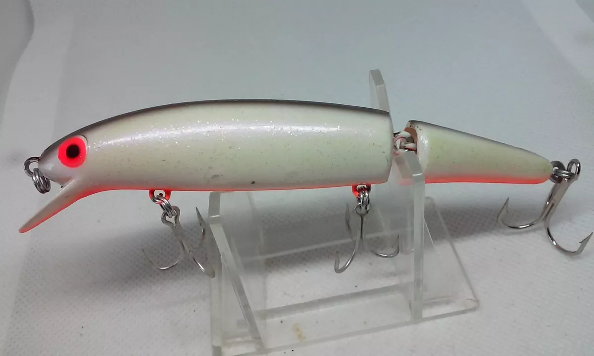 Vintage Bomber Jointed Long A Pearl/Black 15A 4.5 15J Screwtail Jerkbait  Lure