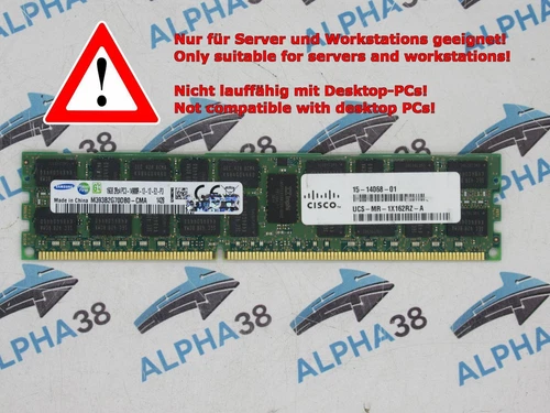 Samsung 16 GB DDR3-1866 PC3-14900R M393B2G70DB0-CMA CL13 150V Server RAM - Picture 1 of 1