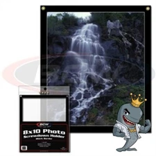 BCW Screwdown Black Border 8x10 Photo Holder FREE SHIP