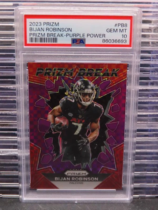 Bijan Robinson Panini Prizm Prizm Break #PB8 Purple Power