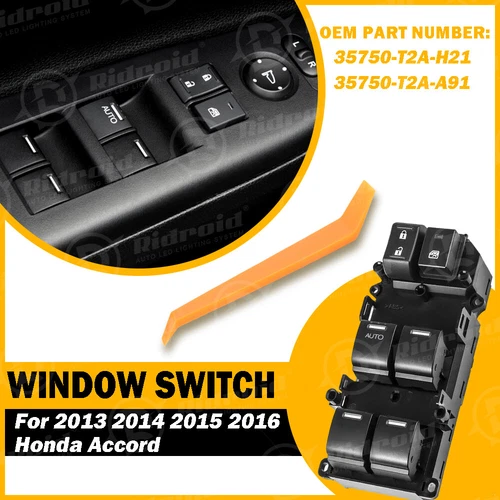 Master Window Power Door Control Switch Driver Side for Honda Accord 2013-2017