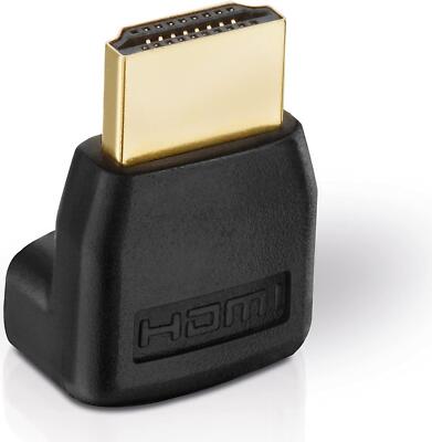 Helos HDMI Adapter Stecker/HDMI Buchse gewinkelt 270 FULL HD BASIC schwarz