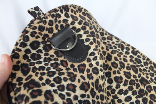 Leopard Print Travel Weekend Bag Top Zip Small Duffel Shoulder Strap - Picture 11 of 18