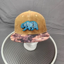 Grassroots California Hat Cap Fitted Mens 7 1/4 Corduroy Bear Limited Edition