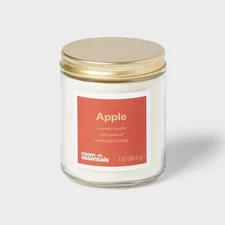 7oz Glass Jar Candle Apple with Lid - Room Essentials