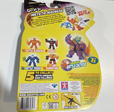 Rare! Heroes of Goo Jit Zu Meteor Madness Crunchy Battle Cacticus