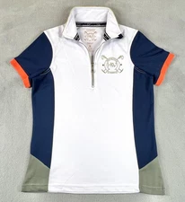 Horseware Ireland Shirt Womens M White Blue Newmarket Technical Equestrian Top