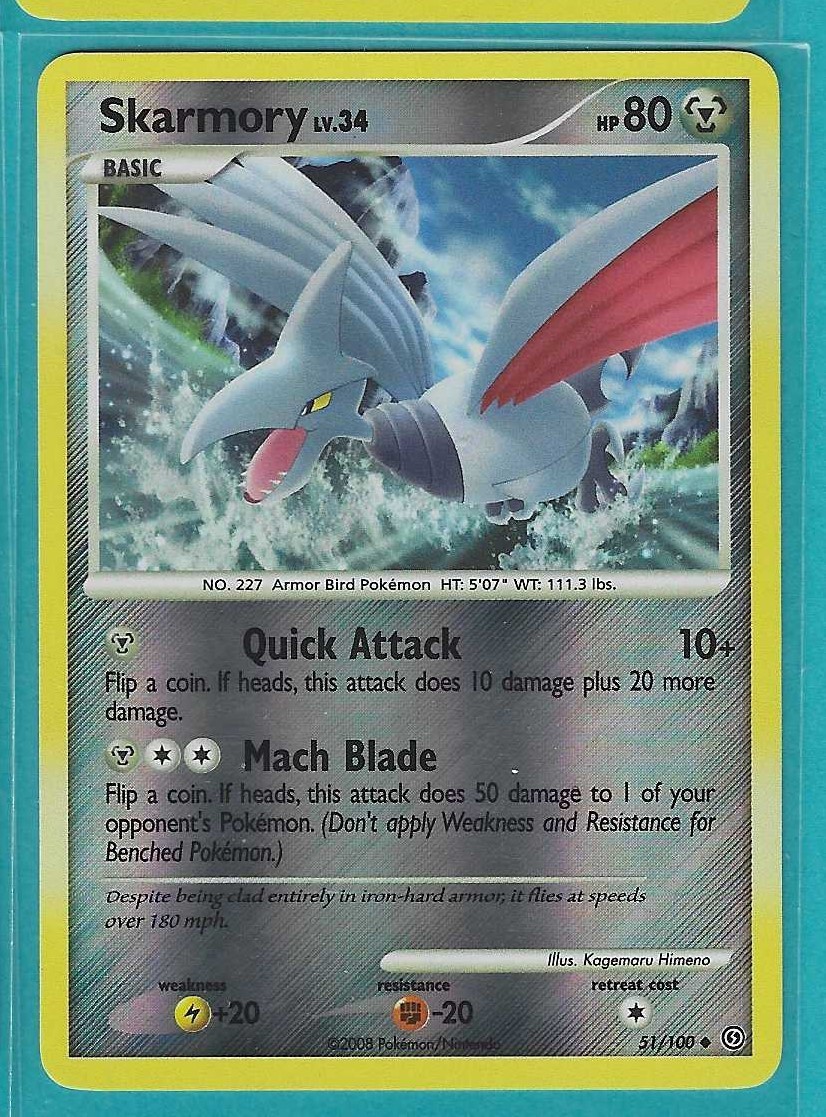 Pokemon Stormfront "Skarmory" 51/100  Reverse Holo    X1