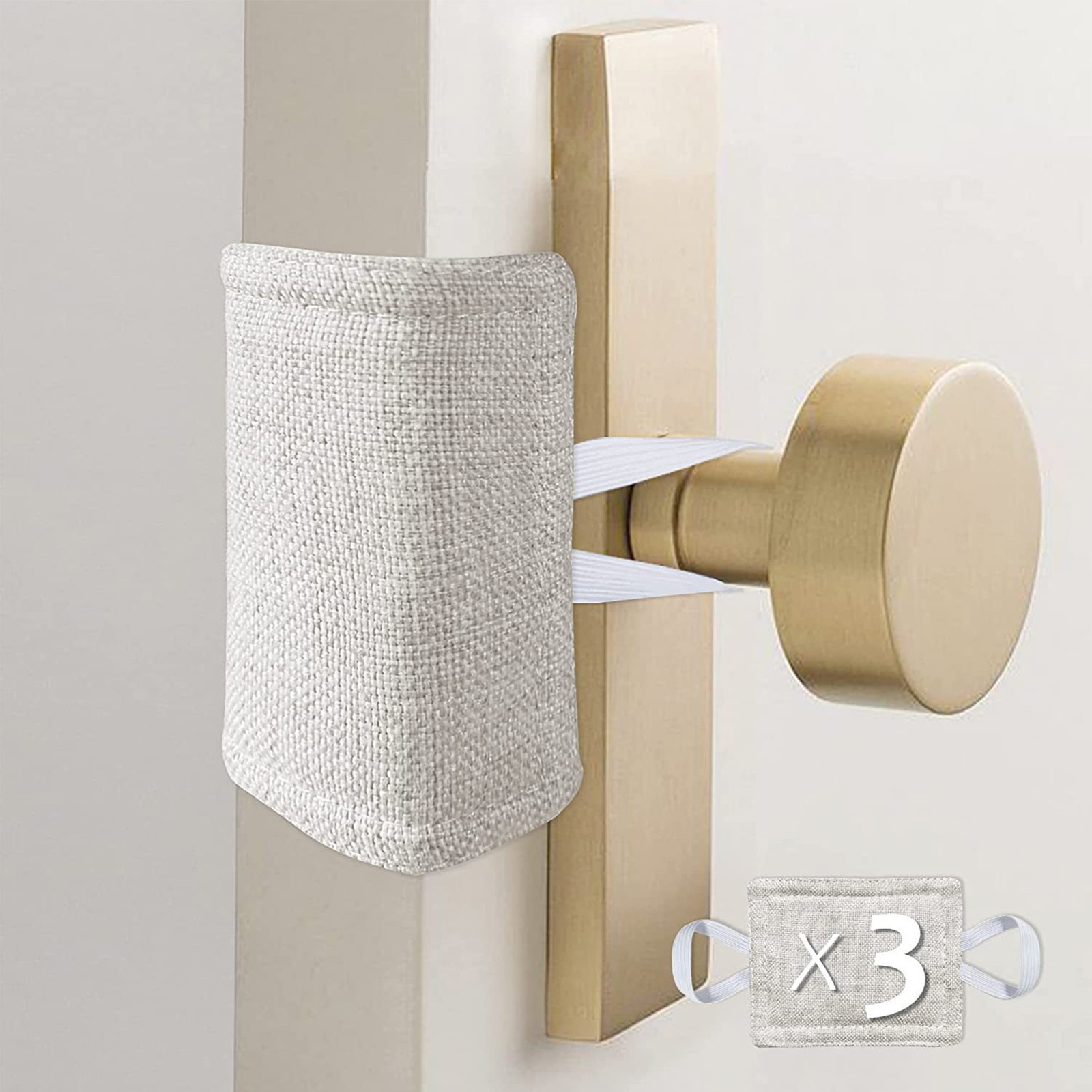 3PCS Door Slam Stopper Noise Reducing Latch Cover Door Noise Blocker With Elasti