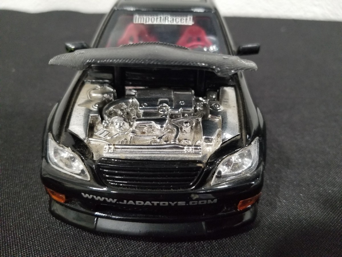 RARE JADA TOYS BLACK IMPORT RACER LEXUS IS-300 DUB CITY 1:24 SCALE