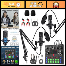 Podcast Equipment Bundle for 2 - V8s Voice Changer  BM-800 Microphone - Studio