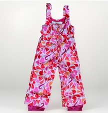 Obermeyer USA Girls Ski Snow Suit Bib Insulated Hearts Size 4 Snoverall Adjust