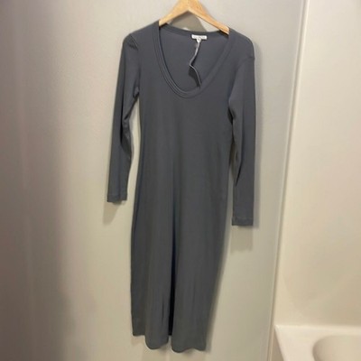 Nwt James Perse woman s long sleeve gray dress