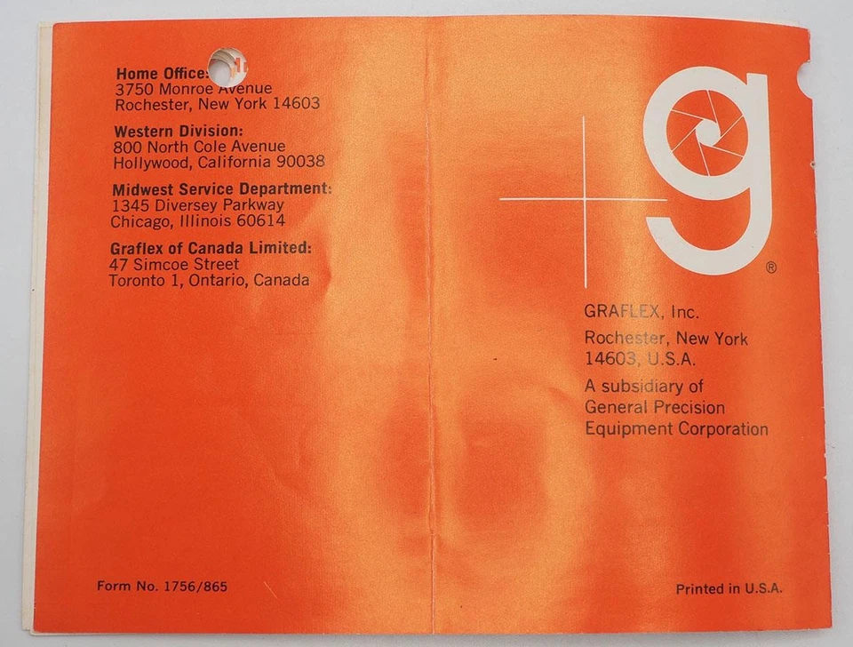 Graflex XL Focusing Panel Guidebook 1965 - Image 2 of 2