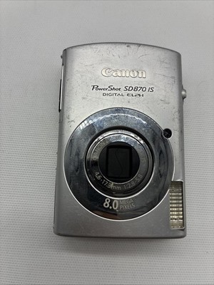 Canon PowerShot SD870 IS Digital Camera – Silver – Battery Not