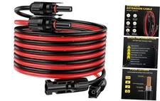 20Ft Solar Cable Solar ExtensionCable,10AWG Solar Panel Extension 20FT-10AWG