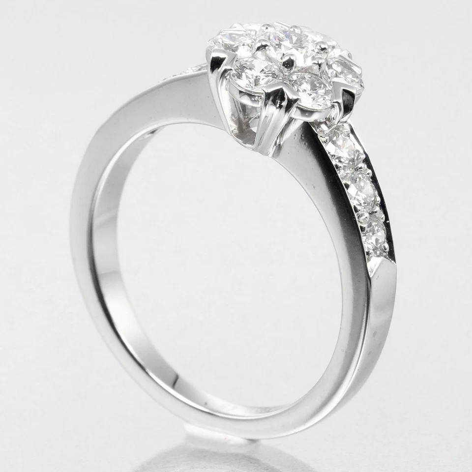 Anillo completo Van Cleef & Arpels Pt950 platino/diamante #4,5 (talla EE. UU.) 4 g para mujer Foto 3 de 4