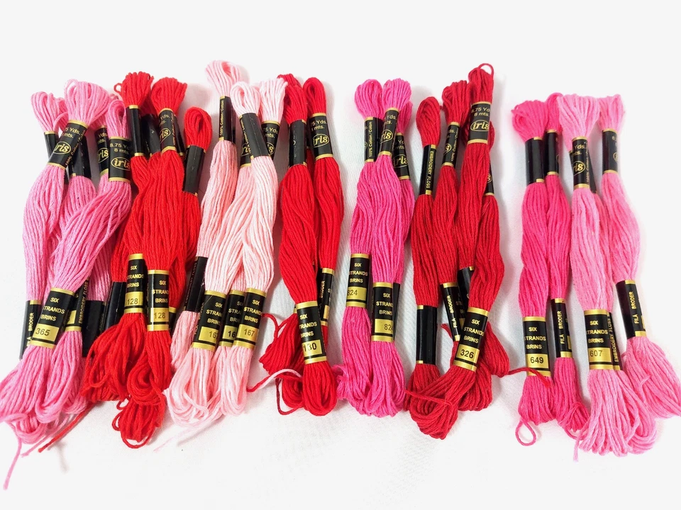 Iris Embroidery Floss Lot Of 166 Skeins Cotton Cross Stitch Thread Solid New - Image 4 of 4