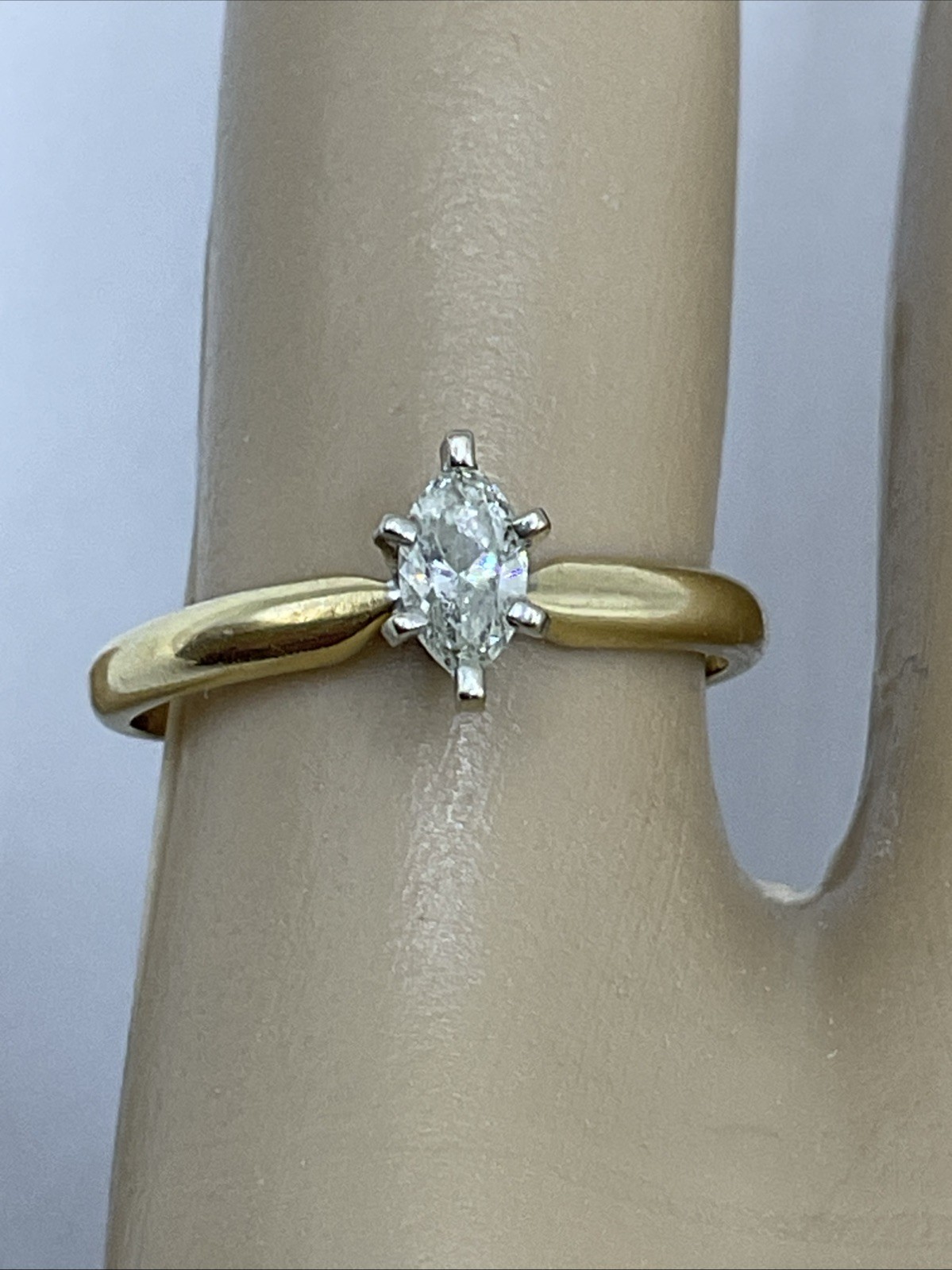 BEAUTIFUL Engagement Ring Solid 14K Two Tone Gold… - image 10