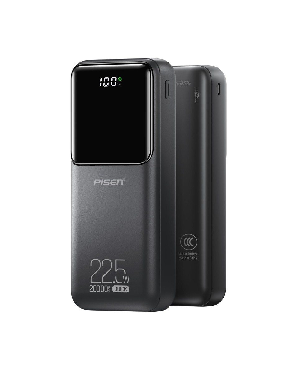 PISEN CCC Certified Power Bank - 20000mAh 22.5W 3C Bank, Travel