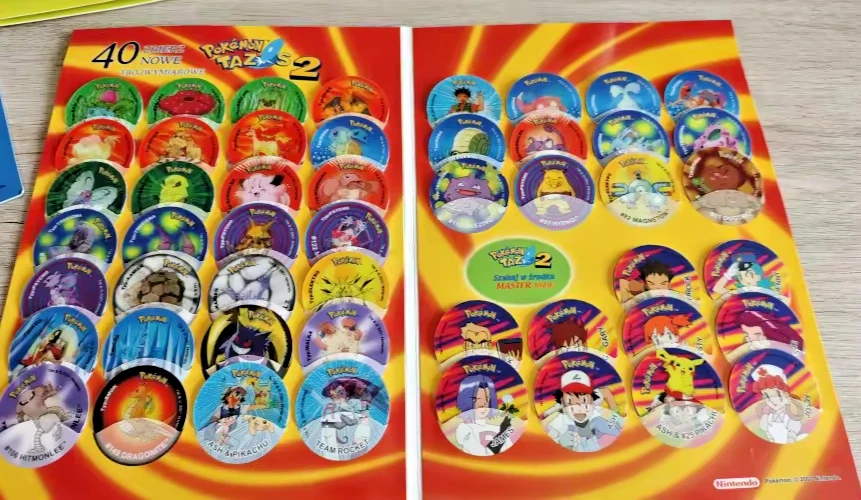Polish Version 3D Pokemon Tazos Set 2 (Complete 40/40) + Album (See the photos) - Image 2 of 3
