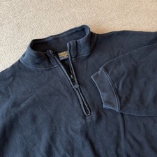 Woolrich Mens XXL Pullover Sweater Black Quarter Zip Heavyweight Pullover