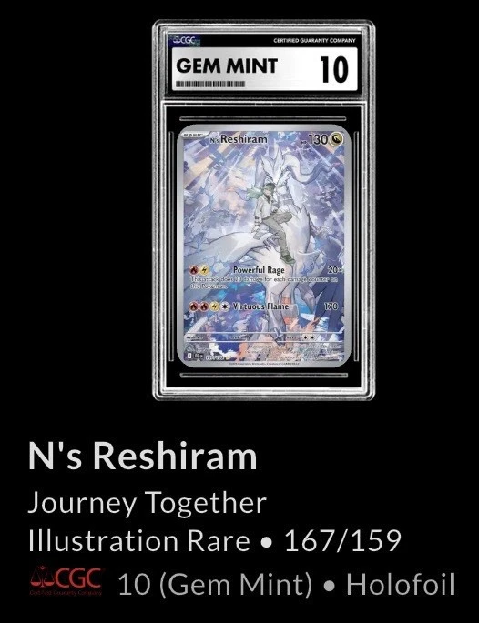 Reshiram Holo Pokémon TCG Individual Collectible Card Game Cards
