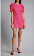 ALICE + OLIVIA Hanita Short Puff-Sleeve Shift Dress