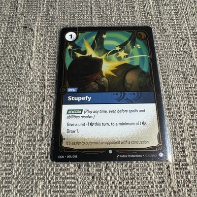 Stupefy Riftbound Origins 095/298 Spell Foil Meta League of Legends NM