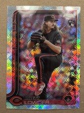 2025 Topps Chrome Logofractor Rhett Lowder Rookie Card #147 Reds