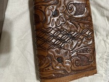 Hand Tooled Leather Purse, Floral Design. No Strap. Excellent Condition.