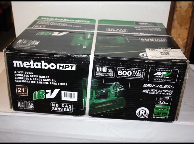 Metabo HPT NR1890DRSTM 21° Cordless 18V Battery Plastic Strip Framing Nailer NEW