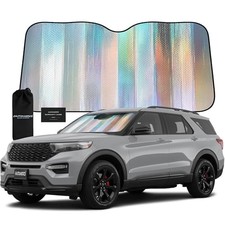 Holographic Car Windshield Sun Shade Reflective Accordion Sunshade Blocks UV