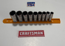 Craftsman Usa Dual Marked 38 Drive 9pc Laser Etch 6pt Deep Well Sae Socket Set