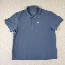 FIGS Scrubs Lima Polo Mens XXL Dark Harbor Short Sleeve Technical Collection