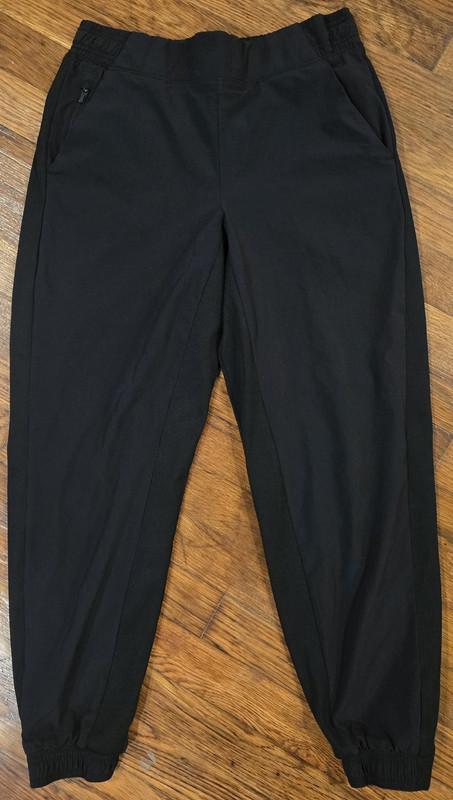 Athleta Women’s Black Jogger Pants 0P Petite Polyester Spandex Stretch Pockets