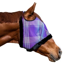 Kensington Fly Mask with Fleece Trim for Horses — Protects Face and Eyes from