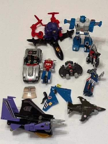 VINTAGE  1980'S GO-BOTS/TRANSFORMERS LOT OF 11 FIGURES Bandai Takara
