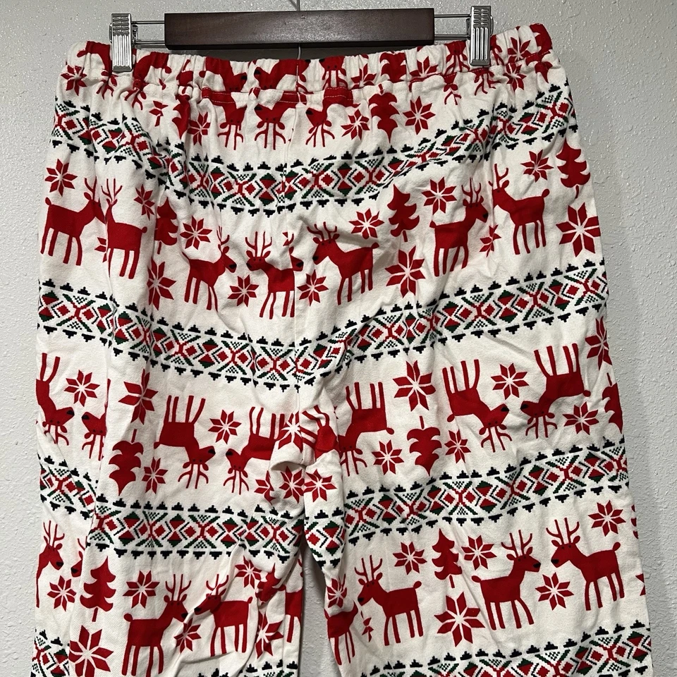 Hannah Anderson Pajama Lounge Pants Flannel Men’s Large Fair Isle Pockets Deer - Image 4 of 4