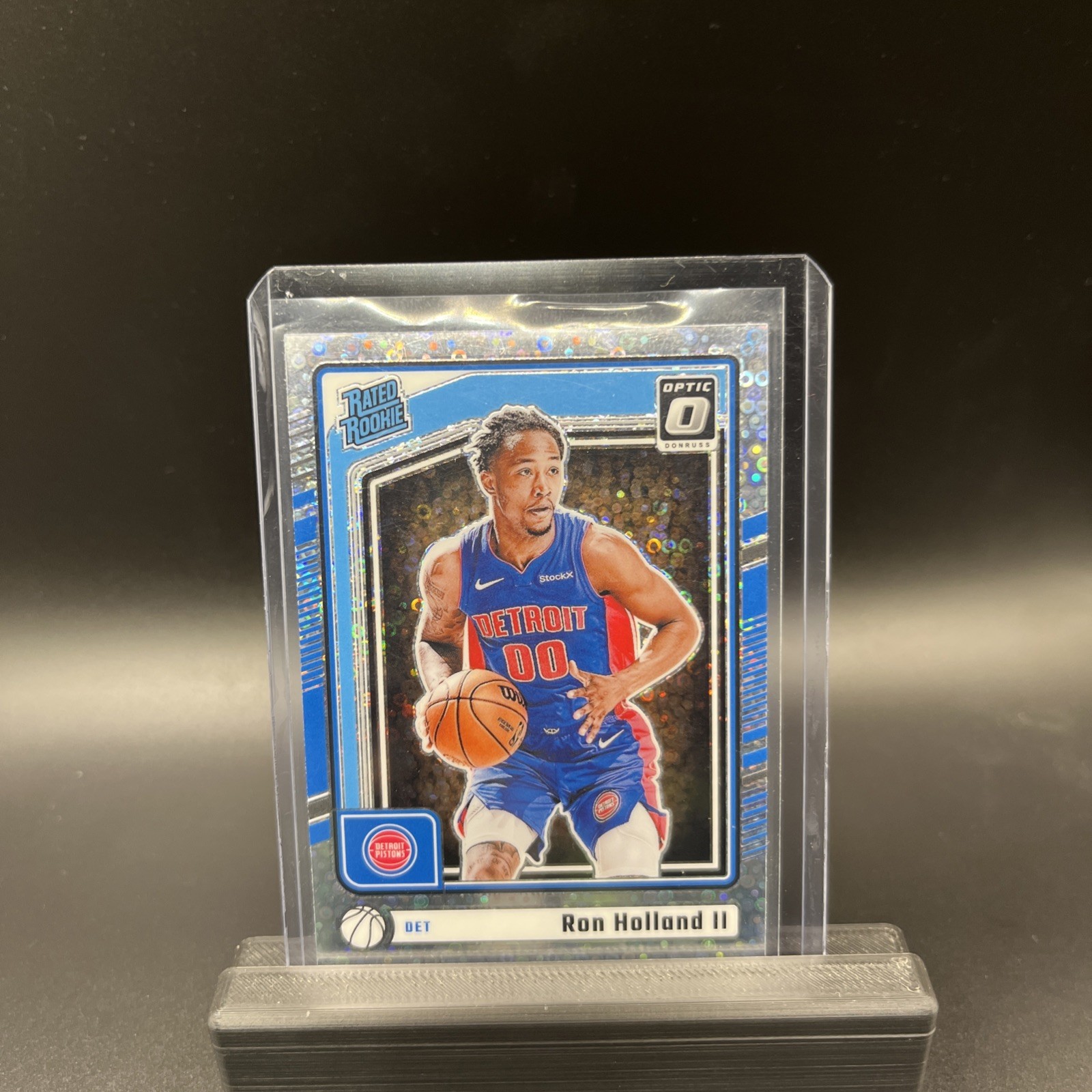 2024-25 Panini Optic Fast Break Silver Disco Prizm Ron Holland II Pistons RC 291