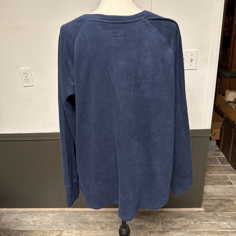 NWOT Cuddl Duds Fleece Navy Blue Tunic Sz XL